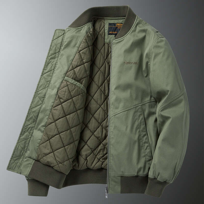 Men's Clothing Thick bomber autumn and winter loose large size men's baseball jacket casual cotton clothing