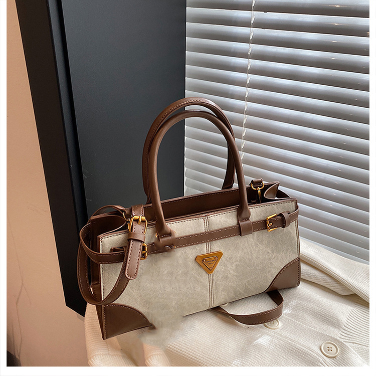 Women's Stylish and Casual Handheld Briefcase 2025 Winter New Retro and High - end Single - shoulder Bag Korean - style Trendy Women's Bag