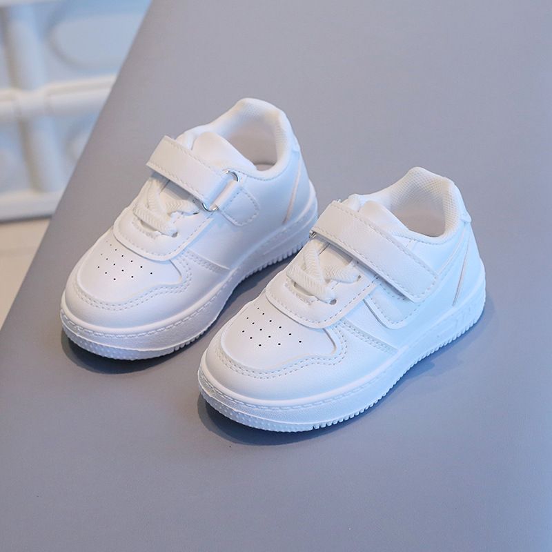 Toddler Baby Kids Fashion Design Walking Shoes Sneakers White Non-slip Casual Shoes Kidsnest Boys Girls Board Shoes Size 21 - 32 K0633
