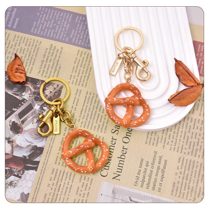 Bag Charms Designer Popular Keychain Women handbag Accessories Alkaline Bread Car Key Pendant Valentine Day