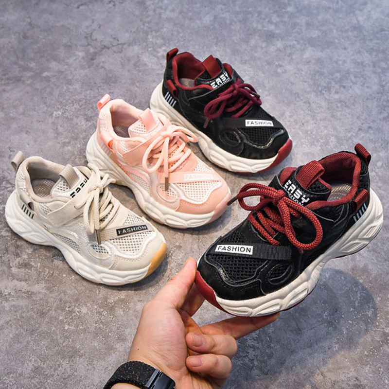 Kids Sneakers for Girls Fashion Sports Shoes for Toddlers Breathable Non-slip Kidsnest Children School Running Shoes for Boys Youth Size 21 - 36 K0643