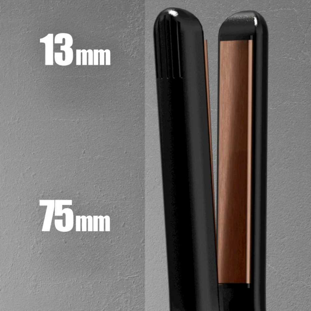 2 In 1 Hair Straightener Curler Small Flat Iron Ceramic Hair Crimper for Short Hair Straightening and Curling Styling Tool W250814