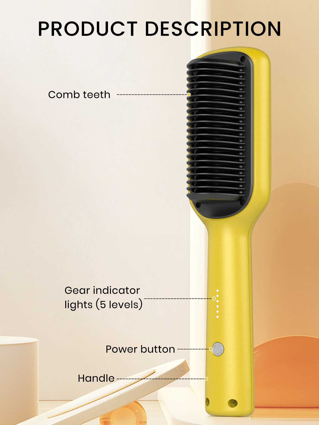 DropShipping Electric Cute Hair Brush Anions Fast Hair Care Styling Tools Heating Straightened Comb W250814