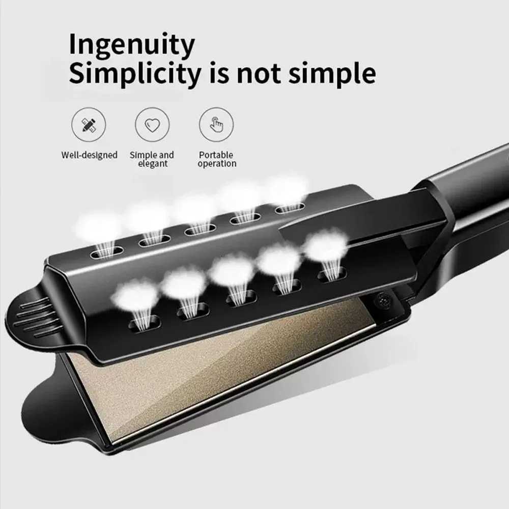 Four Grades Black Hair Straightener Temperature Adjustment Ceramic Tourmaline Ionic Flat Iron Hair Straightener For Women W250814