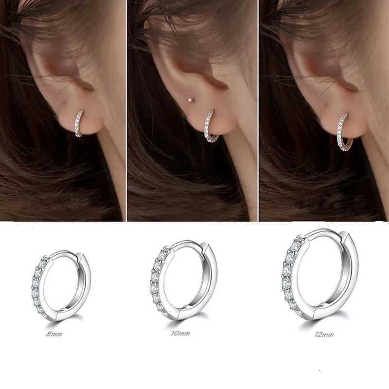 925 Sterling Silver Gold Plated Small Zirconia Huggie Hoop Earrings For Women Girls Gift Wedding Engagement Party Ear Buckle XJ250814