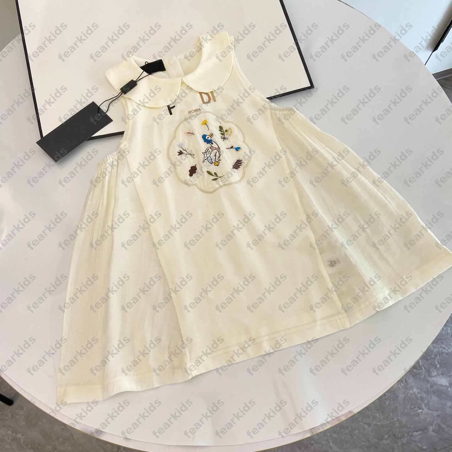 Girl's Dress Designer Skirts For Kids Luxury Embroidered Vest Dress Baby Girls Dresses One-piece Children Princess Dress Girl Sleeveless Skirt -8 DPD2508141