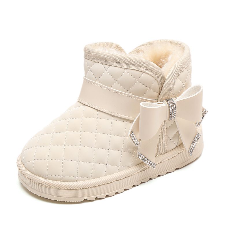 Kids Snow Boots Girls Cotton Shoes Winter Plush Warm Non-slip Children Baby Infant Girls Kidsnest Ankle Boots Girl Toddler Shoes Sizes US 4C-4Y