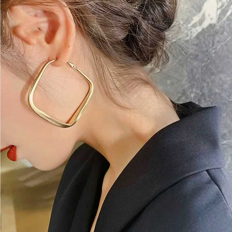 New Geometric Metal Earrings Womens Irregular Big Square Earrings Femme Hoop Earrings Fashion Jewelry Gift Earrings 2024 XJ250814