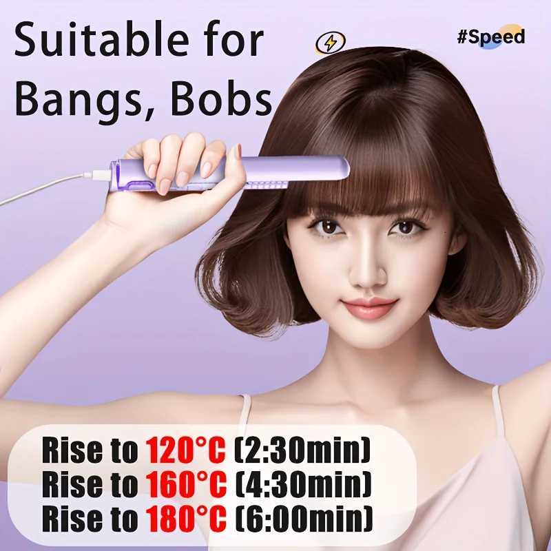 Portable Mini Hair Straightener Lightweight 180 Degrees Celsius Constant Temperature Control Suitable for Bangs and Short Hair W250814