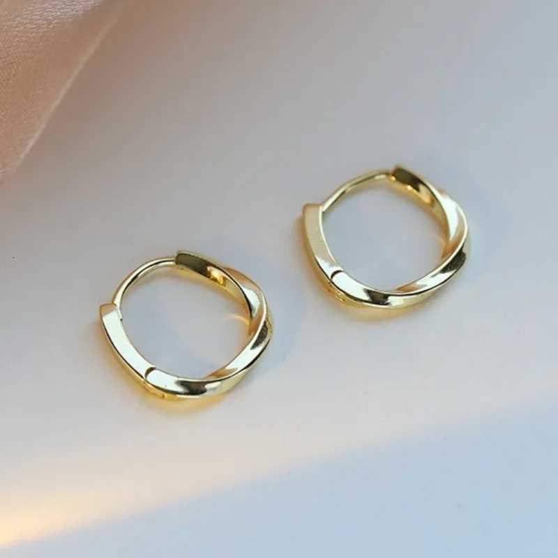 Geometric Wave Twisted Hoop Earrings for Women 2024 New Trend Simple Ear Buckle Jewelry Huggies XJ250814