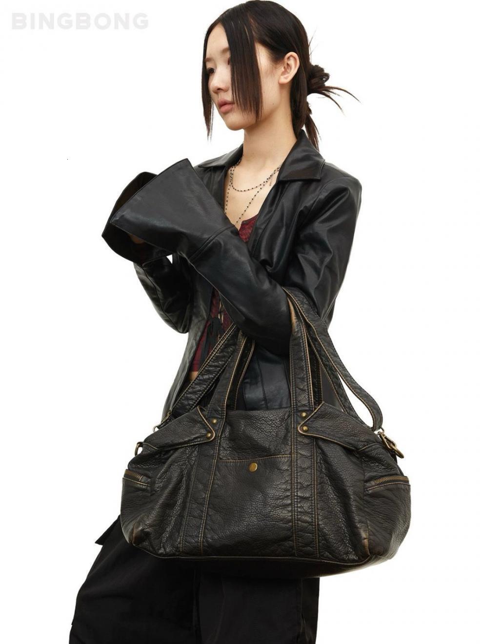 Designer Genuine Leather Soft Leather Vintage Elegant Single Shoulder Luxury Bag Crossbody Bag Tote Bag Niche Commuter Large Capacity Travel Single Sh