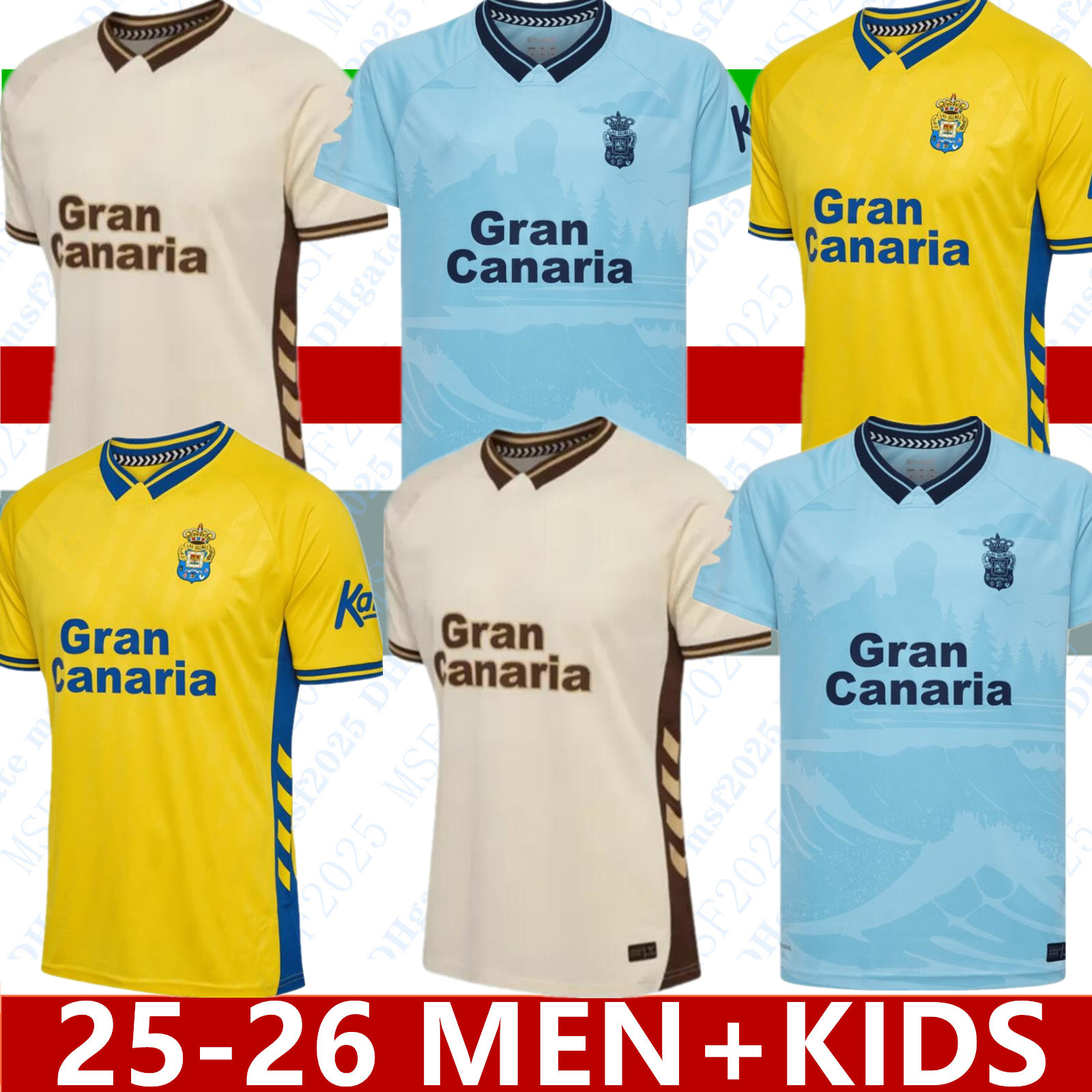 25 26 Las PalmasS Soccer Jerseys alex Suarez A.MOLEIRO JONATHAN VIERA SANDRO Pejino 2025 2026 LOIODICE CARDONA Football Shirts Men Uniforms Kids kits socks full Set