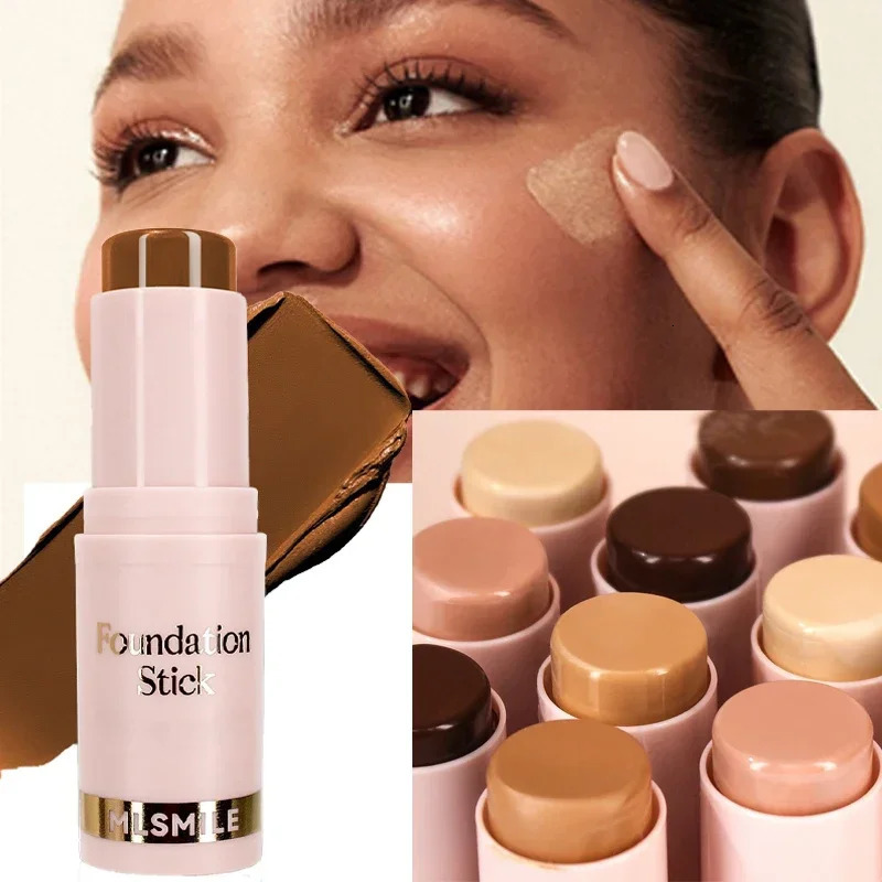 Facial Stick Foundation Full Coverage Dark Skin Foundation Makeup Lasting Oil-control Concealer Base Cream Matte Natural Primer 250813