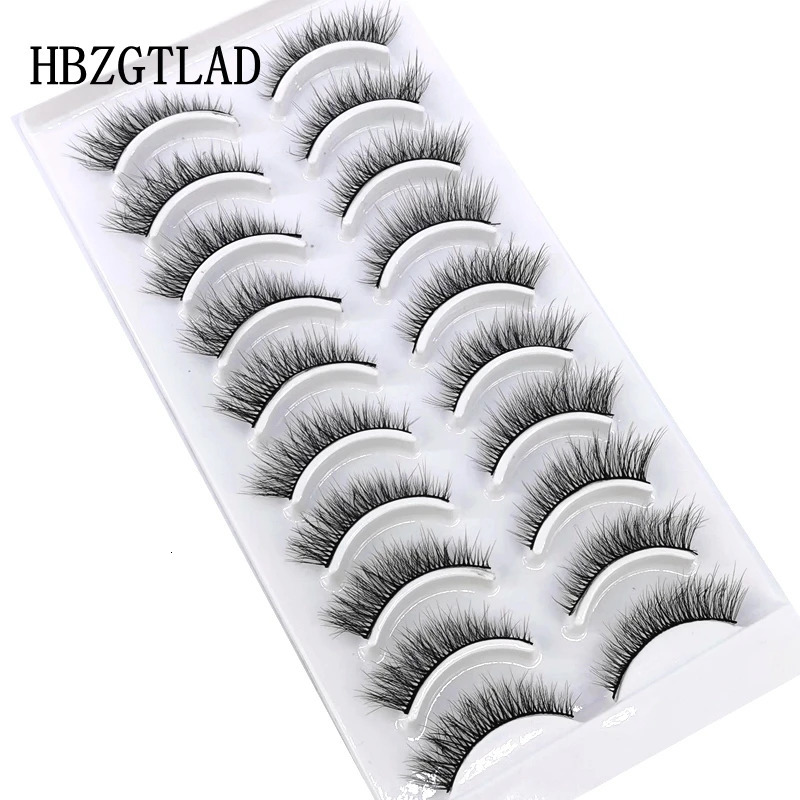 10 pairs fluffy faux mink eyelashes natural long false eyelash handmade volume 3d lashes makeup cils cilios 250811