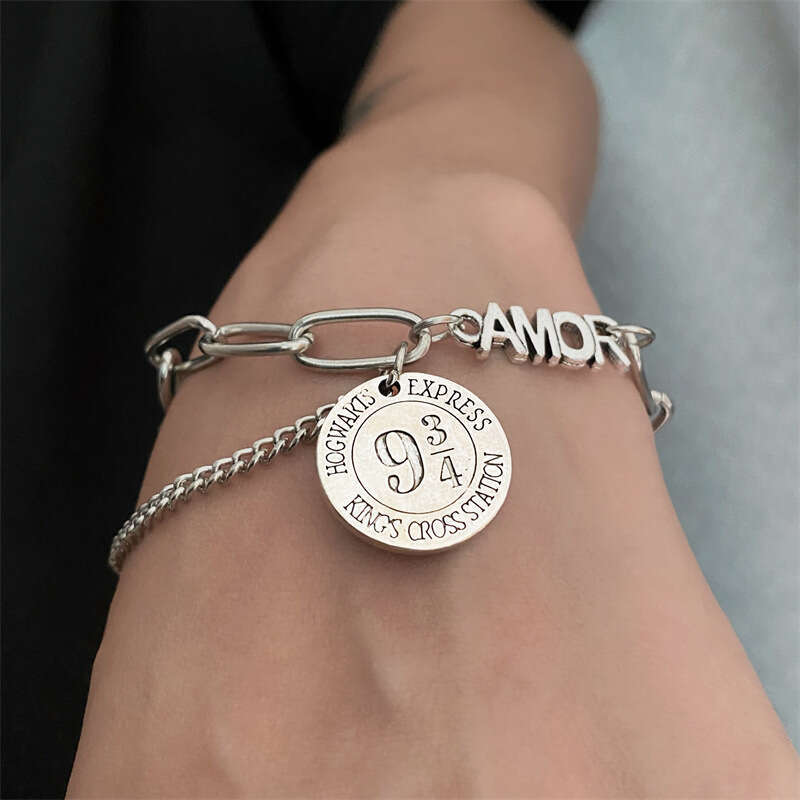 DHcollection Potter Ticket Round Pendant Necklace Bracelet