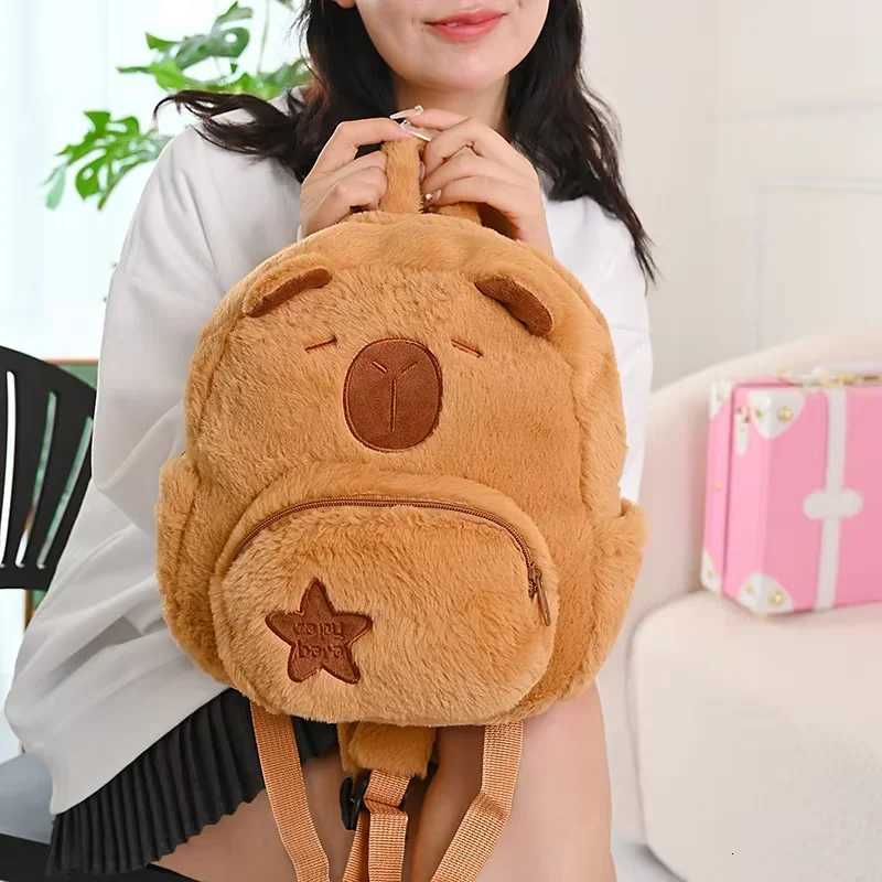 ute Soft Plush Capibara Backpack Girl Fashionable Crossbody Bag for Women Kawaii Shoulder Bag for Children Gifts for Girlfriend XJ250814