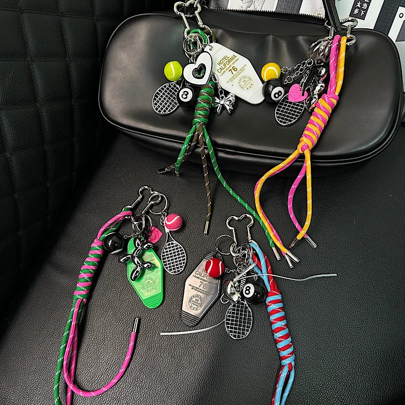 Small Niche Instagram Blogger With The Same Bag Accessories Diy Accessories Keychain M Series Woven Rope Mobile Bag Pendant 250811