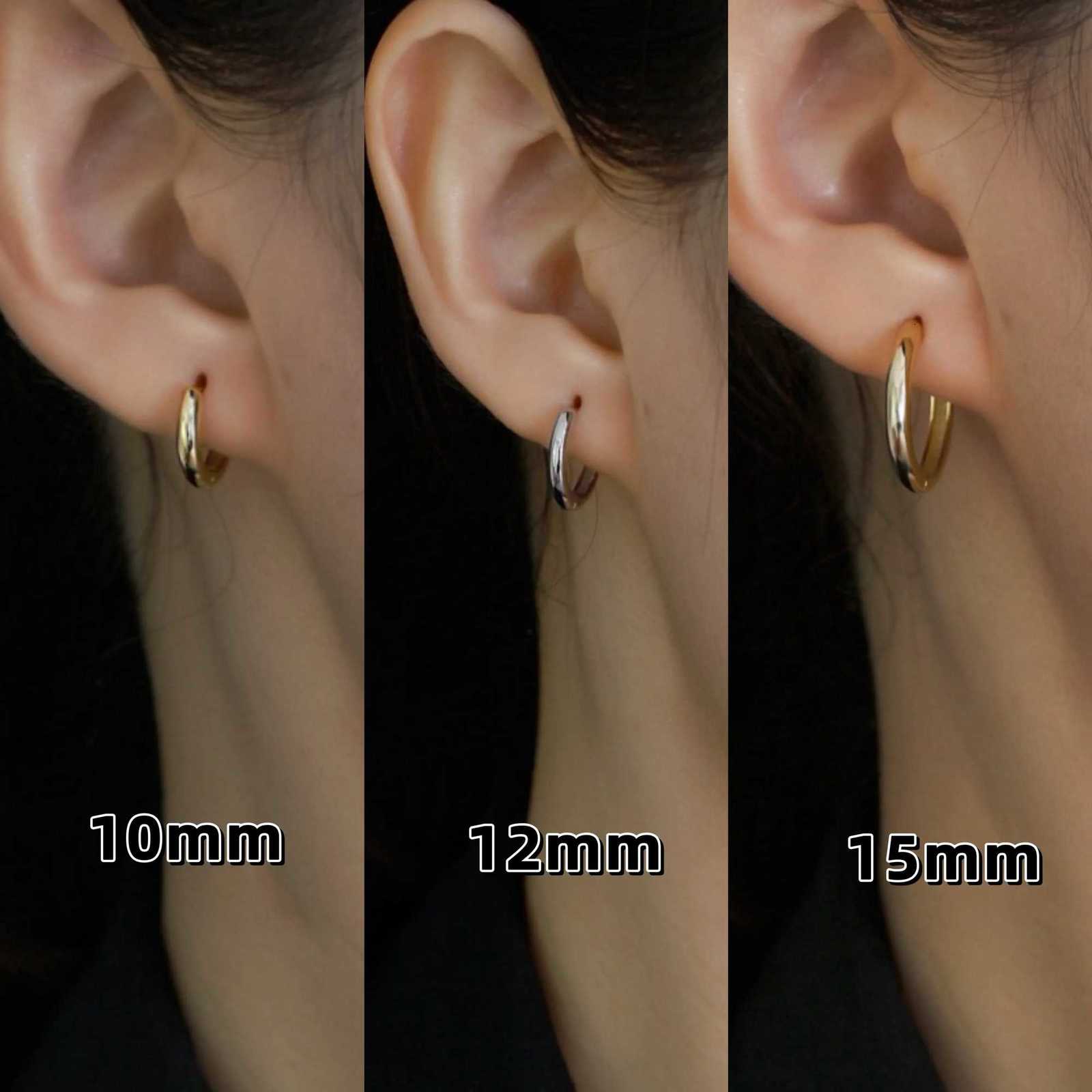 6-15mm Stainless Steel Earring Minimalist Classic Round Gold Color Earring for Women Men Tiny Huggie Hoop Rock Jewelry Gift XJ250814