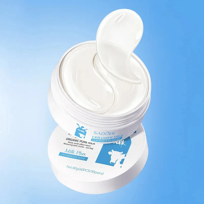 60pcs SADOER Milk Crystal Collagen Eye Mask Dark Circles Eyes Bags Eye Patches Eyes Skin Care 250813