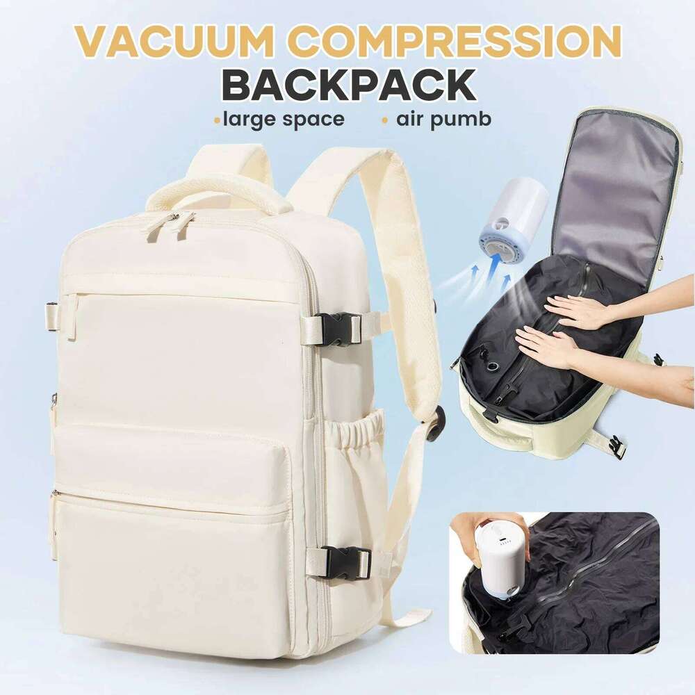 Children Large Capacity Schoolbag Travel Air Vacuum Compression Women Men Backpack Business Laptop Bag Handbag