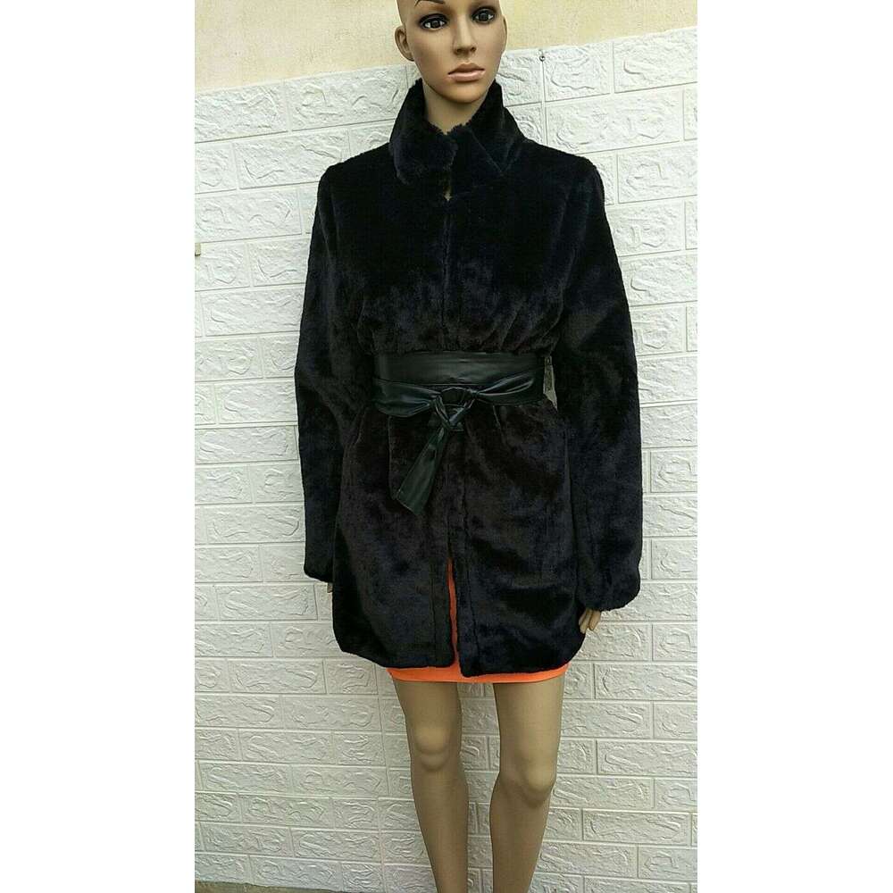 Winter Jackets For Women Solid Long Sleeve Fur Neck Zipper Pockets Coat Jacket Korean Reviews Many Clothes Woman Clothing