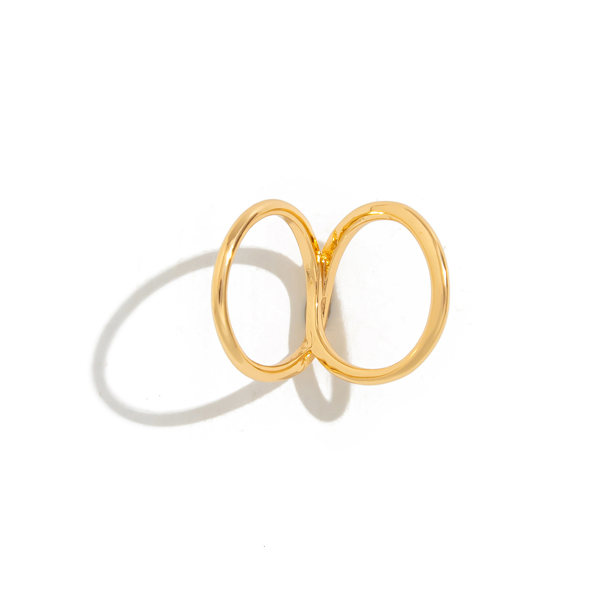 INS Metal Line Hollow Joint Design Sense Geometric Irregular Circle Ring ddmymoon