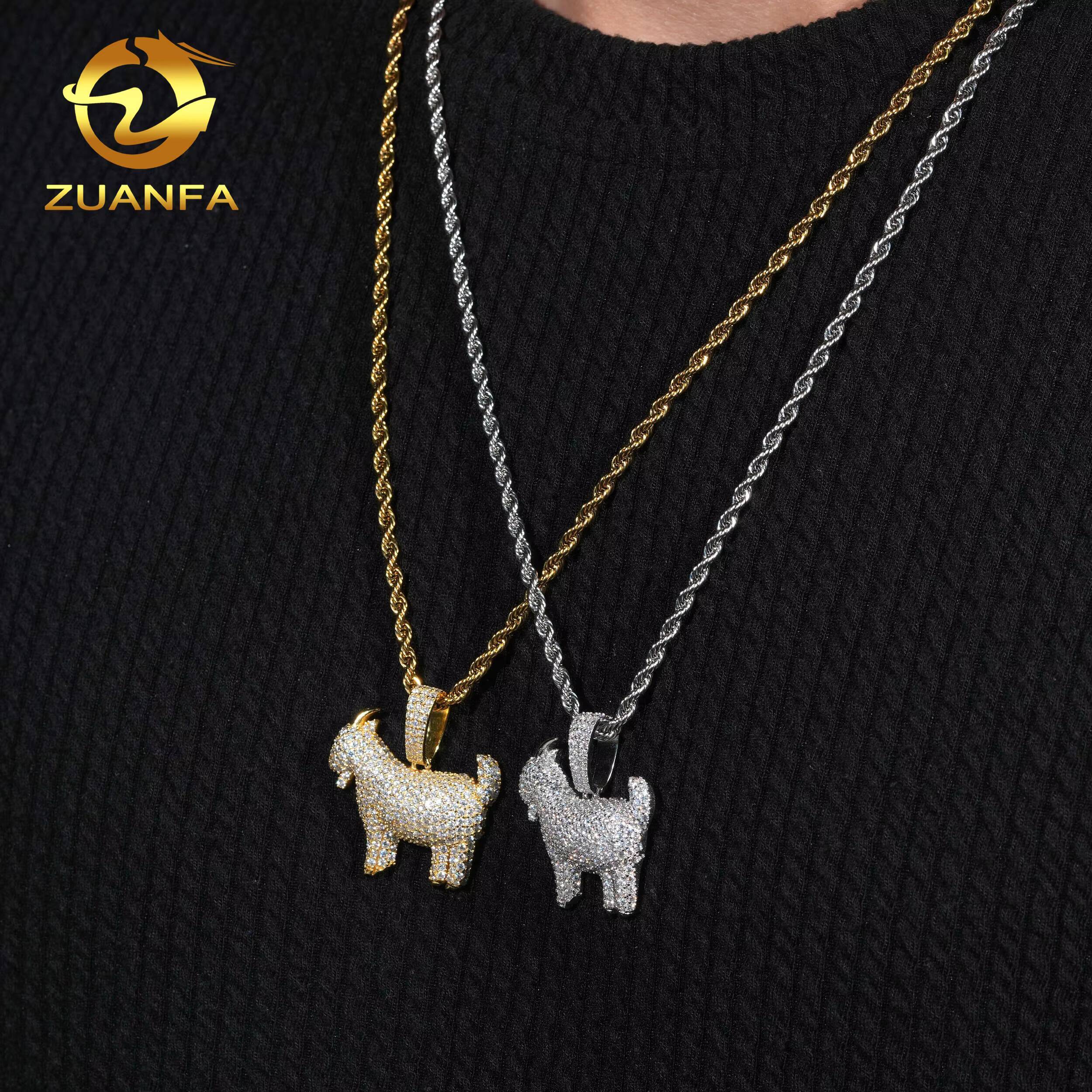 No Tarrifs US Warehouse Ship Pass Diamond Tester GRA Hip Hop Jewelry 925 Silver Iced Out Moissanite Custom Hip Hop Pendant