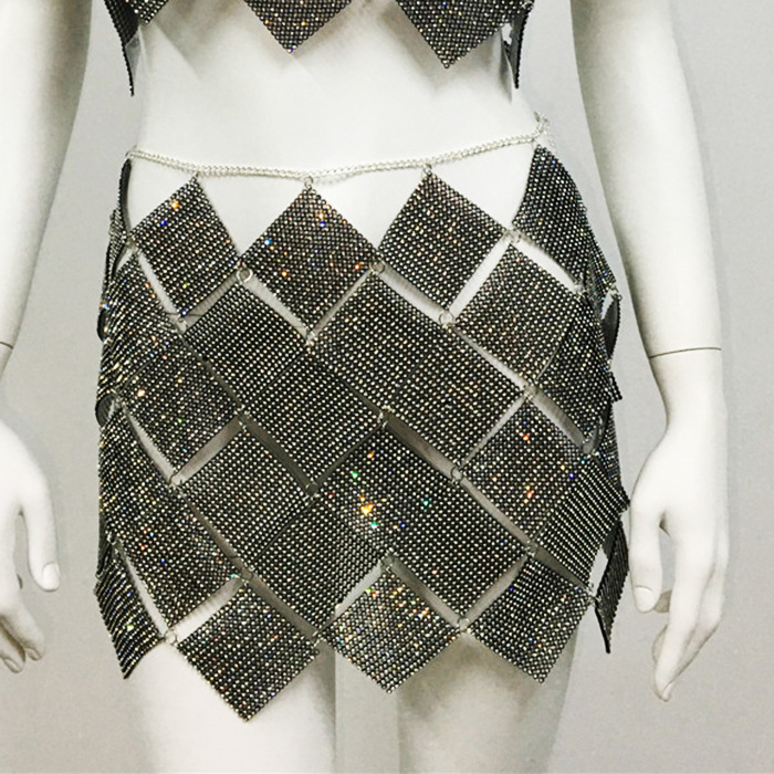 Stage Wear New Flashy Handmade Sexy Hollow Casual Suit European American Style Fashion