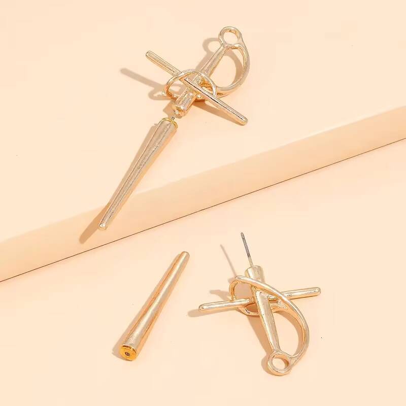Exaggerated Sword Design Earrings Gothic Creative Party New Year Christmas Birthday Valentine's Day Gift