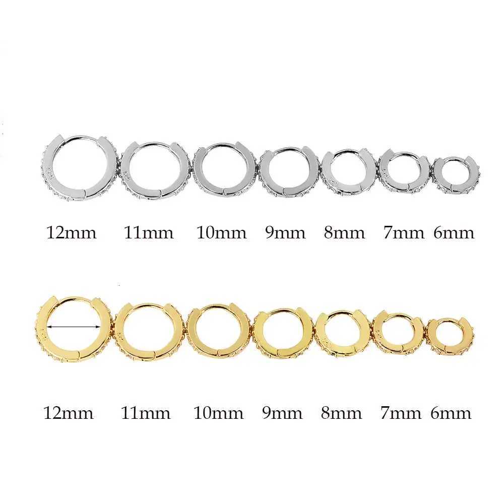 1Pair Stainless Steel Minimal Hoop Earrings Crystal Zirconia Small Huggie Thin Cartilage Earrings Helix Tragus Piercing Jewelry XJ250814