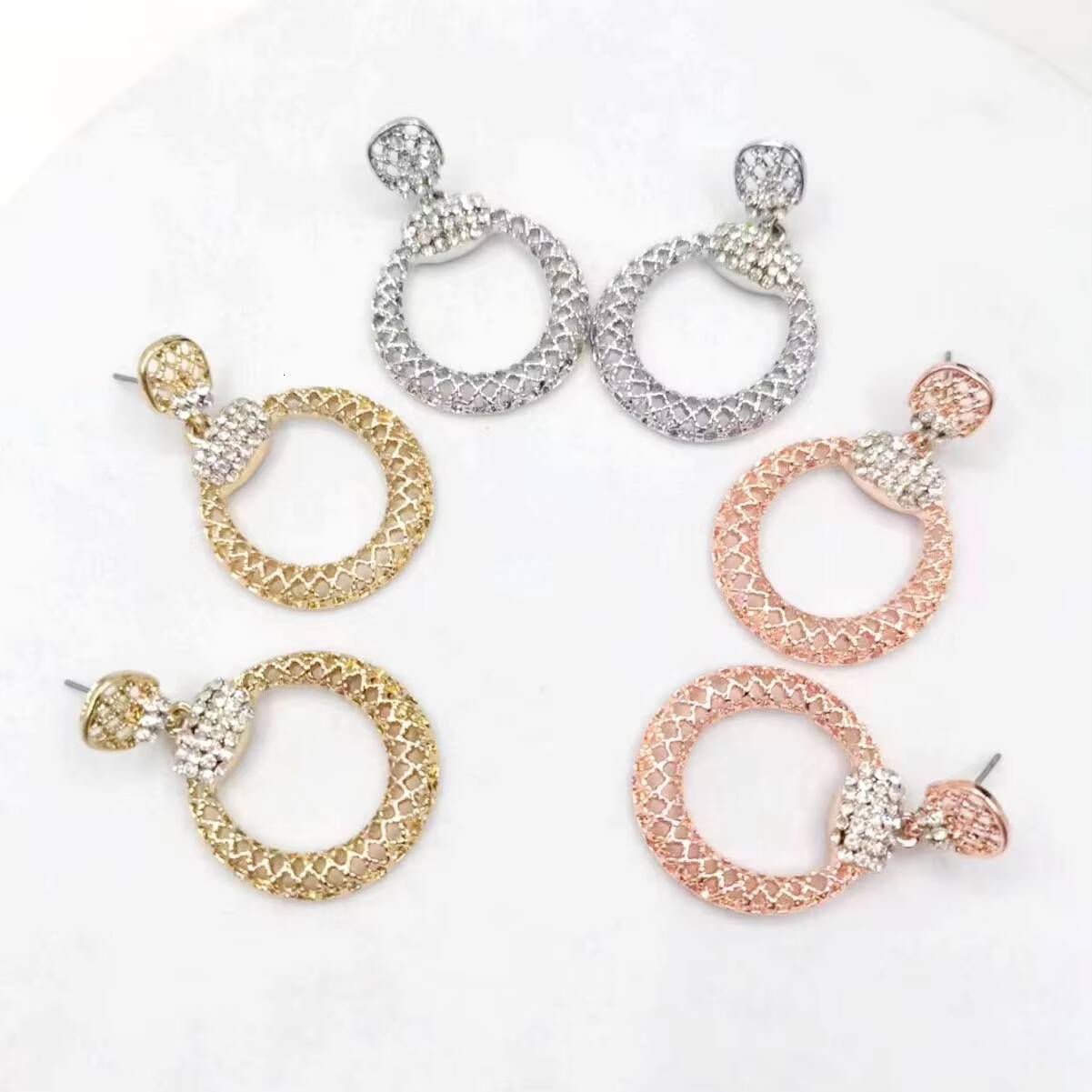 Cross-border Fashion Zinc Alloy Hoop High-end Earrings for Women
