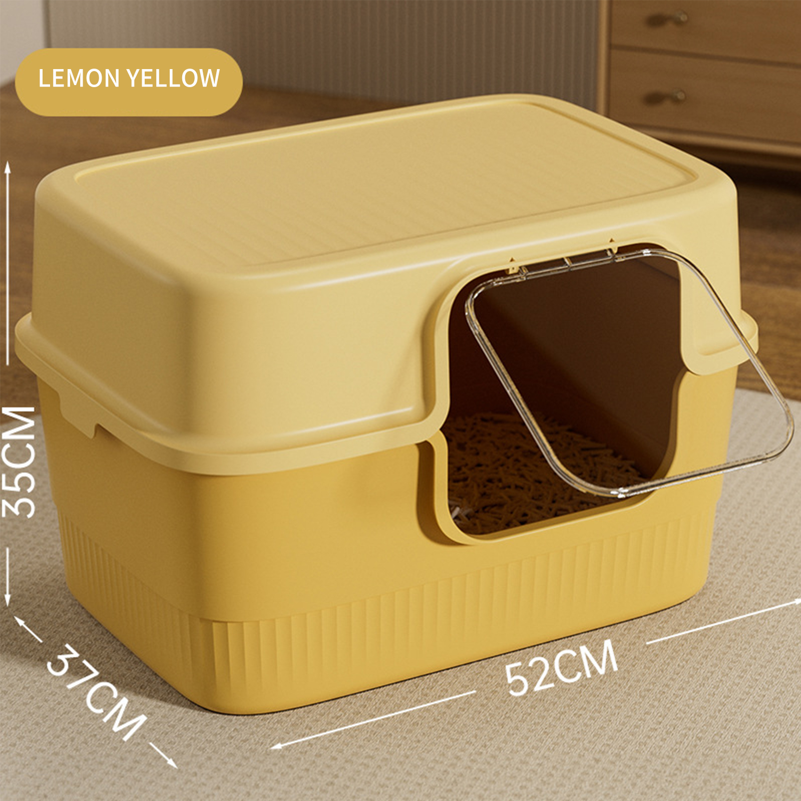 Cat litter box, oversized, fully enclosed, odorproof, deodorizing, giant cat toilet, splash proof, cat litter box, pet supplies