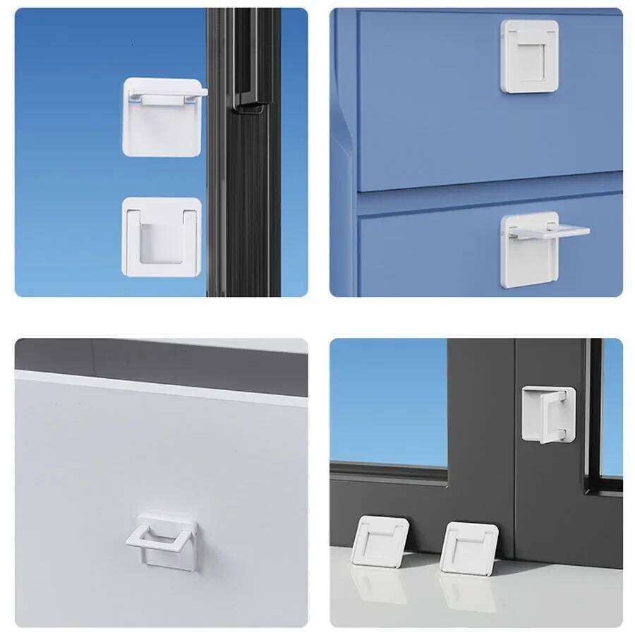 Kids Safety Sliding Window Limit Lock Drawer Cabinet Door Locks Punch-free Paste Multifunction Baby Security Protection