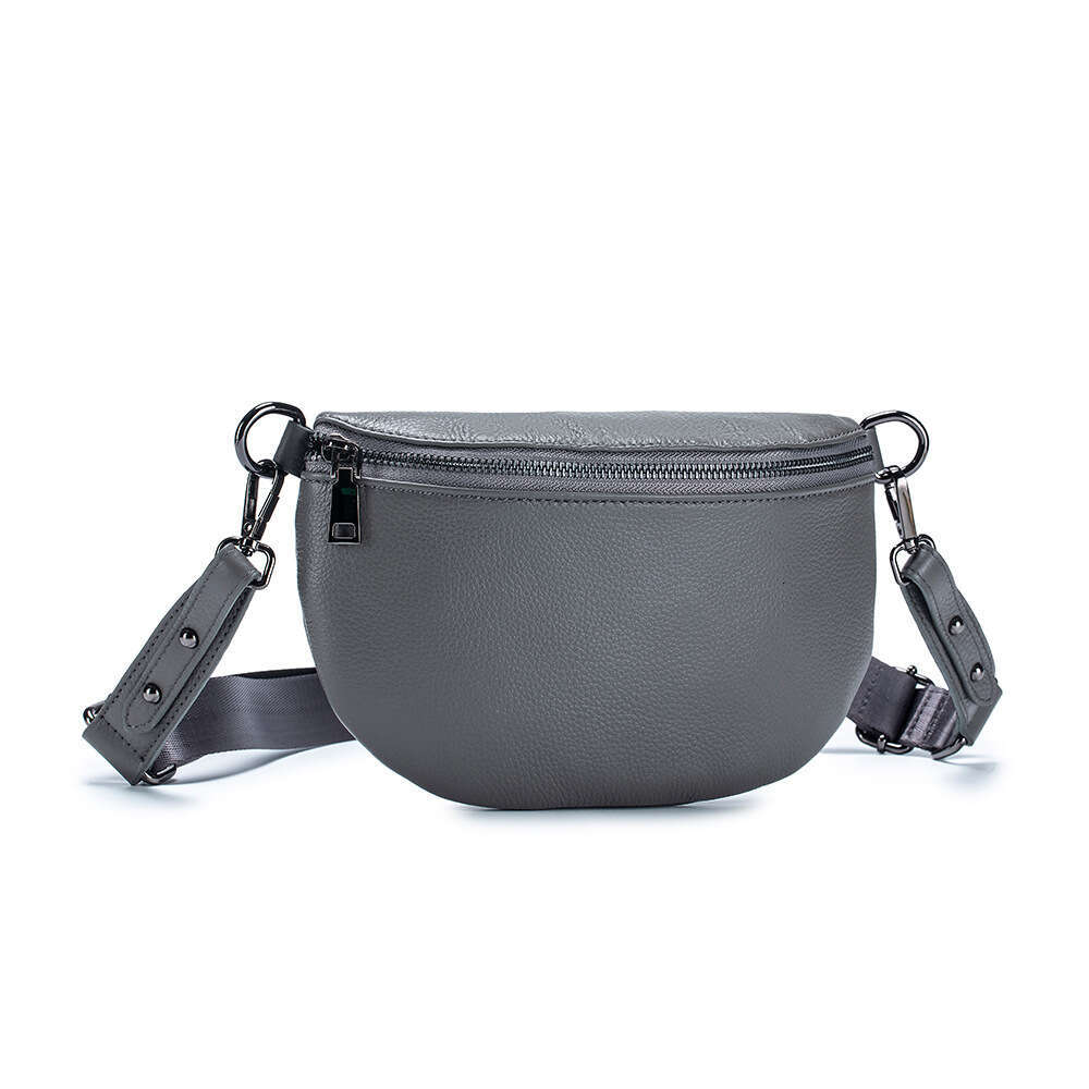 Genuine Bags Designer Women Leather Large Capacity Waist for Women, High-End Crossbody New Top Layer Cowhide Trendy Chest Bag, Simple wallet Shoulder 
