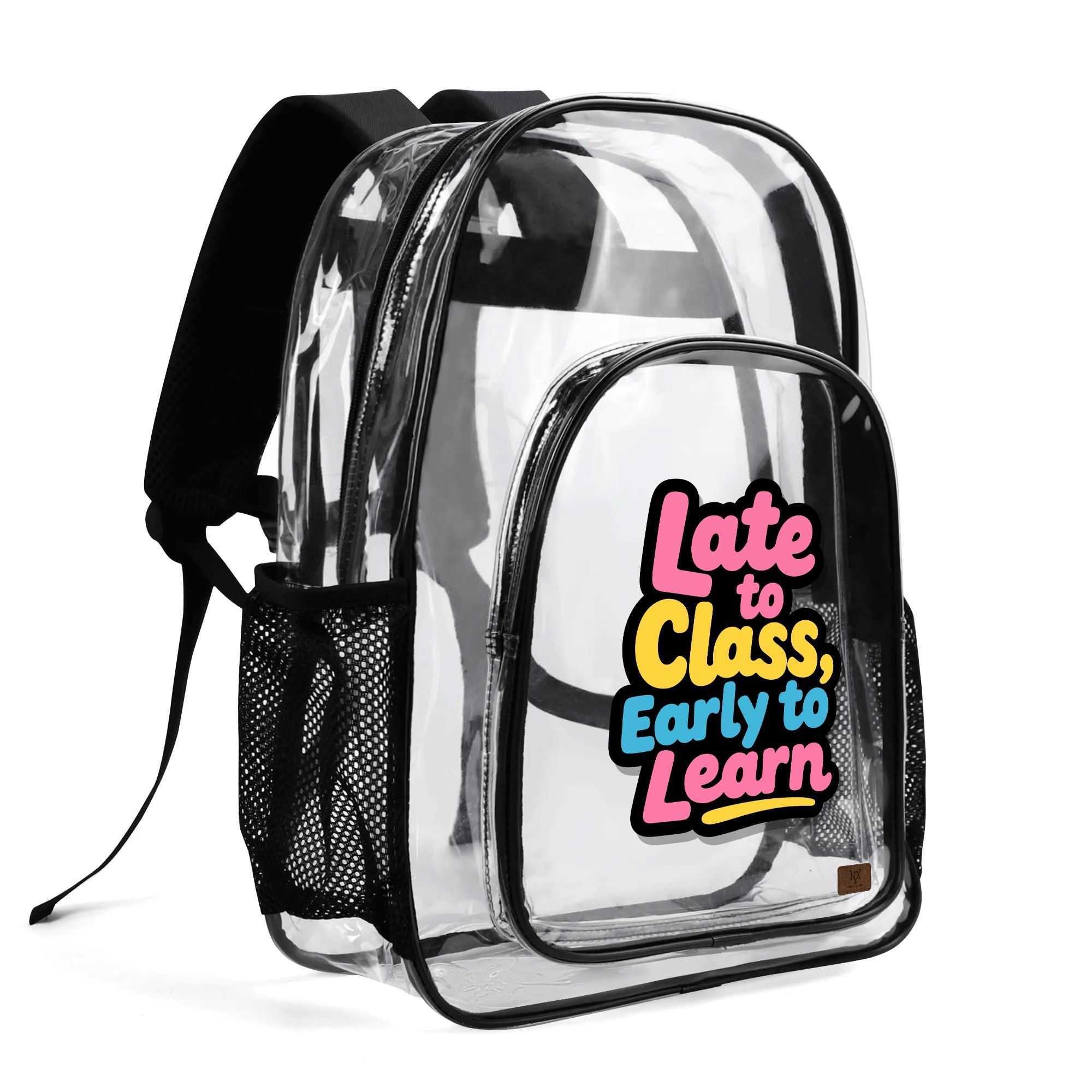 NXY Large 17 Inch Clear Bag PVC See Through Transparent School Backpack Designer Men Bags Computer Bookbag Student Schoolbag 250814