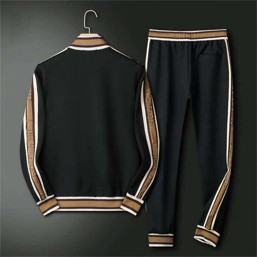 Autumn winter fashion new sports and leisure suit men's high-end cardigan hoodie two-piece set