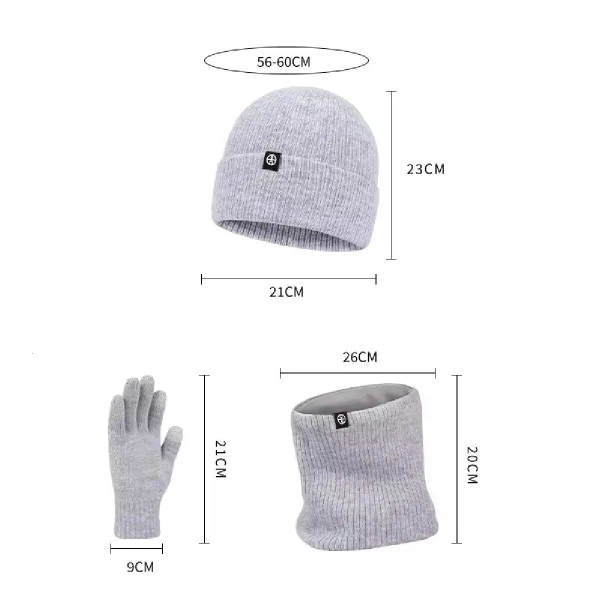 3pcs Winter Beanie Hat Gloves Snood Scarf Set Skull Caps Thickened Fleece Lined Neck Cashmere Scarves Cap Set For Men Women 250813