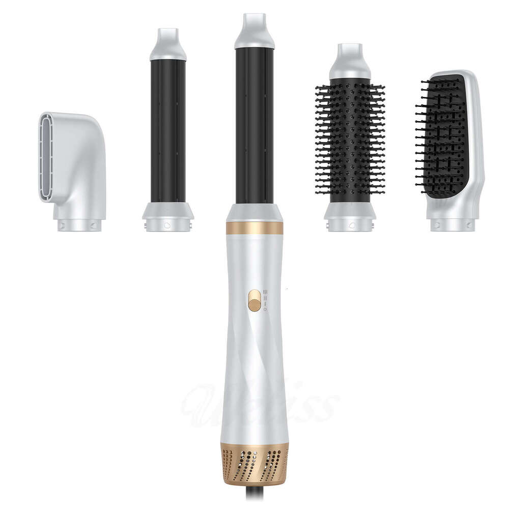 Hot Air Multi-Functional Curling Straightening Dual-Use Brush For Straight And Curly 5-In-1 Hair Dryer