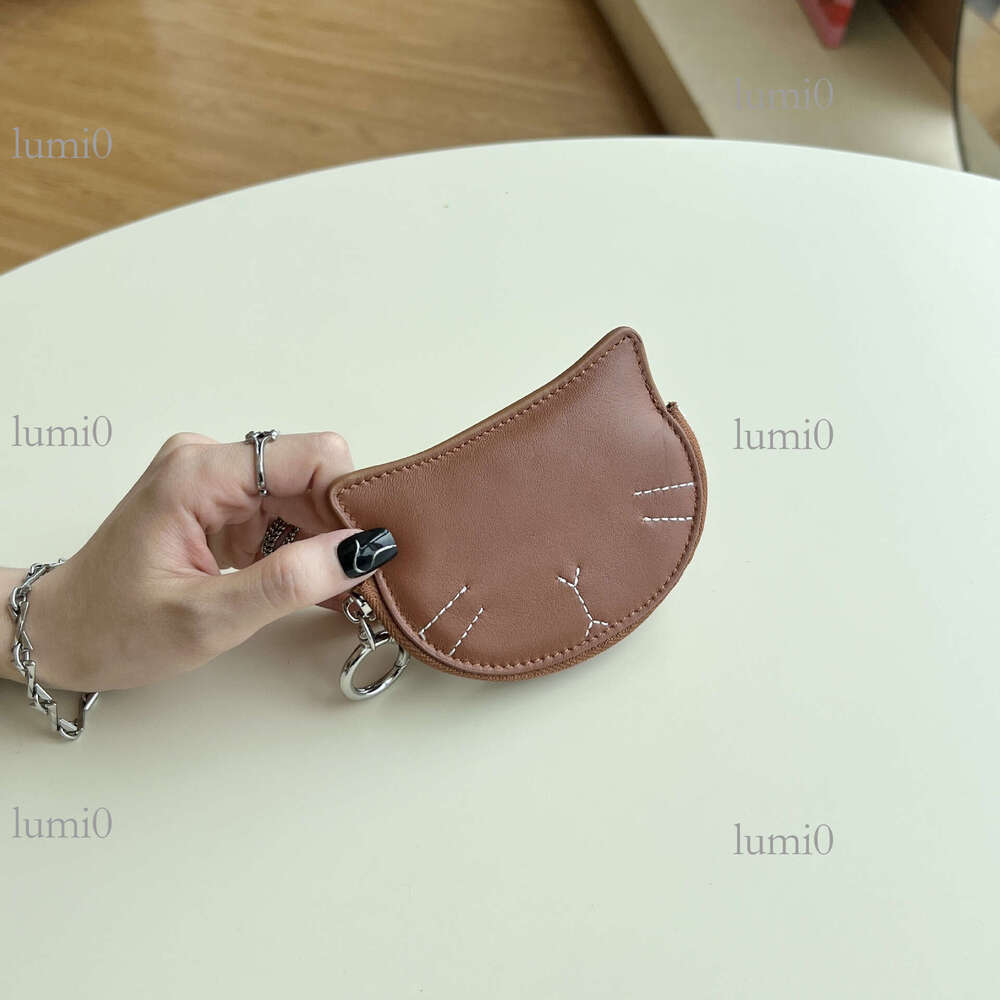 INS Sheepskin Purse Texture Niche Soft Cute Small Cat Coin Lipstick Earphone Bag Pendant