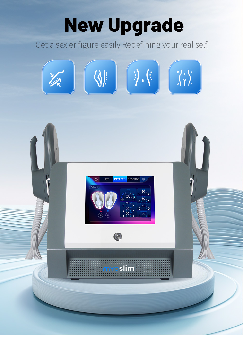 EMS Body Sculpt RF Machine Sculpting Weight Loss Burning Fat Slimming Muscle Stimulation Equipment 6500W