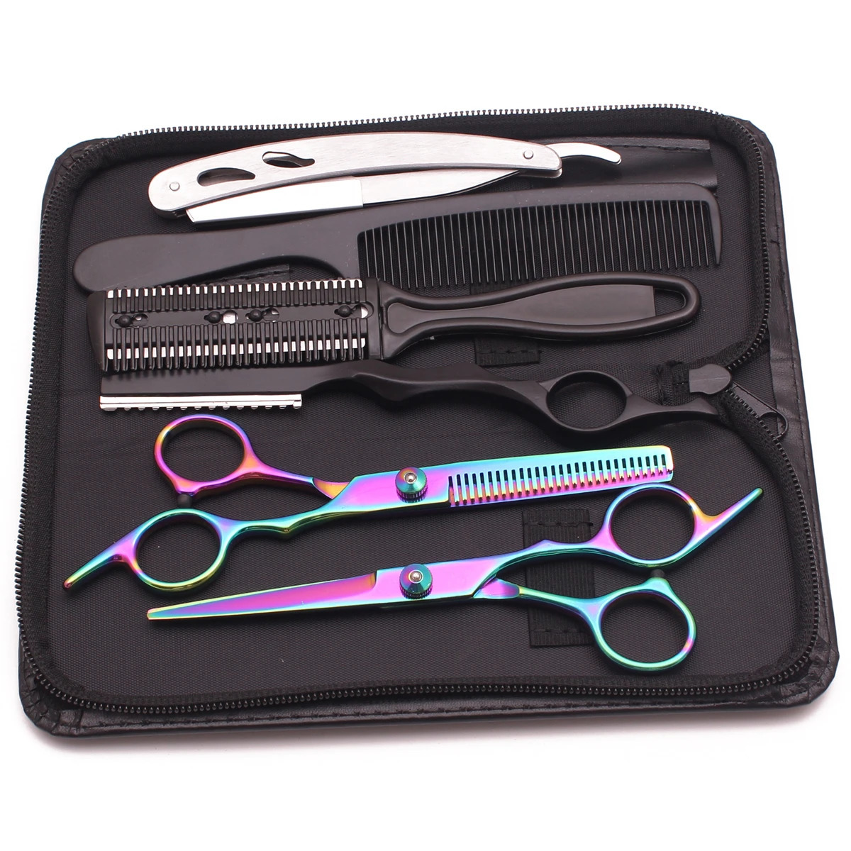 Hairdressing Scissors 6 Japan Stainless Hair Cutting Scissors Thinning Shears Barber Shop Haircut Set Styling Tool Drop 250812