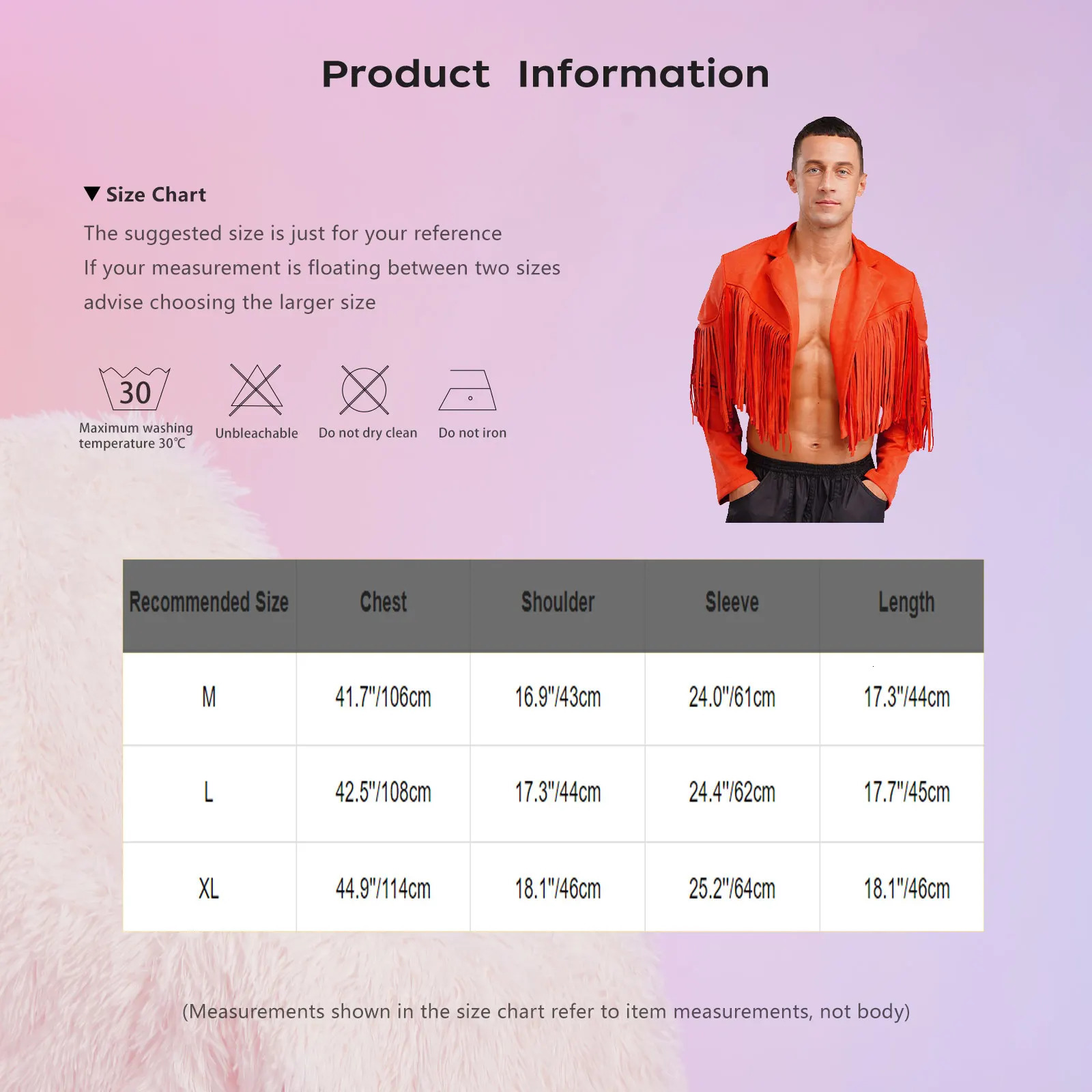 Mens Fringe Faux Suede Cropped Jackets Lapel Long Sleeve Open Front Cardigan 80s Hippie Western Cow Carnival Party Costume 250808