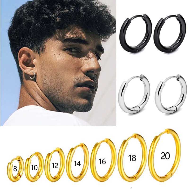 1 Pair Stainless Steel Hoop Earrings Women Men Gold Color Small Earrings Girl Jewelry Earrings for Women Cartilage Piercing XJ250814