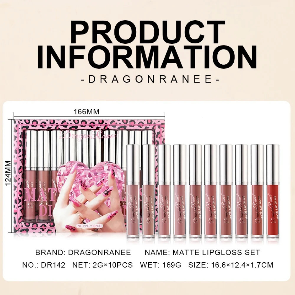 Velvet Matte Lip Gloss Set Long Lasting Waterproof Hydrating Non Stick Lipstick Lip Glaze Non Transfer Makeup Set Makeup 250812