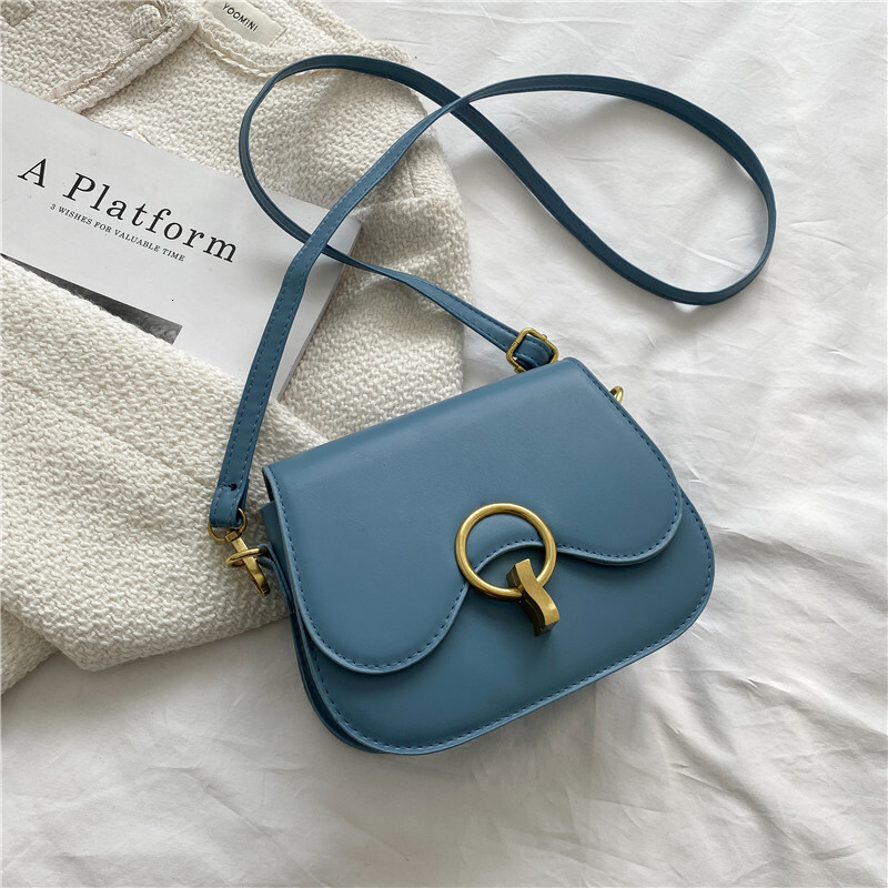 Luxury Brand Designer Bag Vintage Saddle Bag For Women 2022 Winter New Fashion Simple Shoulder Crossbody Bag Casual Commuter Women's Bag