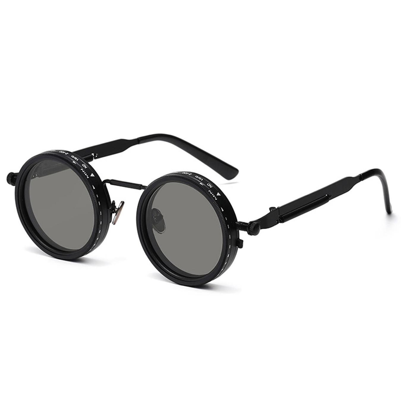 ND9 Adjustable Dimming Sunglasses Polarized UV400 Anti-Glare Retro Vintage Shades for Fishing Driving Outdoor Activities 9-Level Light Control