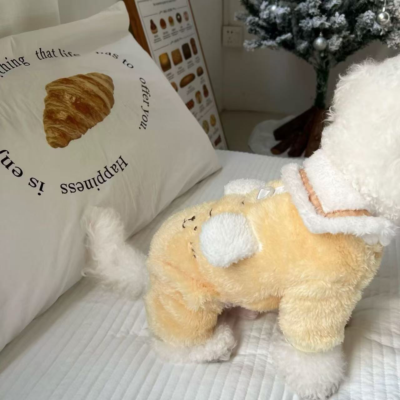 T933 Pullable dog clothes autumn and winter warm small puppy small body Bichon Yorkshire Maltese four-legged fleece