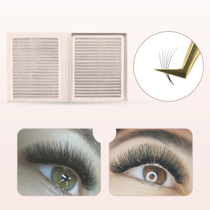 N 2400 Fans Lashes XXL Mega Tray Premade Volume Fan Ultra Dark Pointy Base Promade Eyelash s Supplies 250811