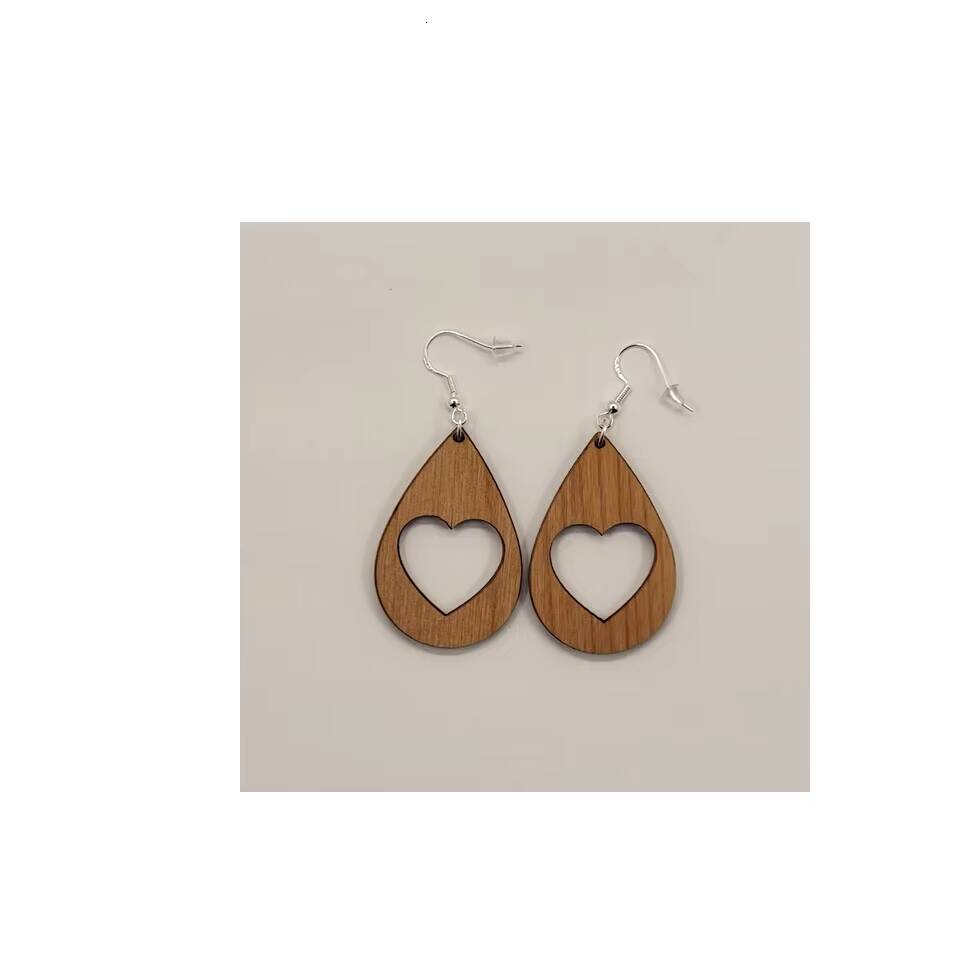 Indian Minimalist Geometric Exaggerated Tassel Long Wooden Earrings Hot Sale