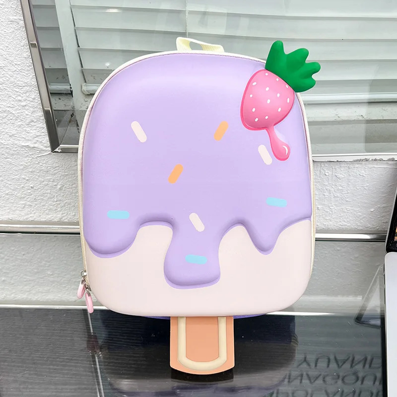 Ice Cream Childrens Backpack Fashion Princess Schoolbag Kindergarten Baby Shoulders Bag 3D Cute Bookbag Kids Birthday Gifts 250813